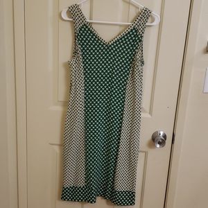 Fossil Green/Cream Arrow Dress